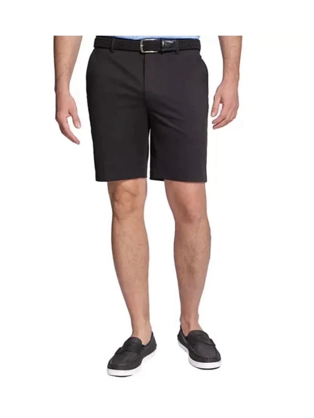 Greg Norman Stretch Flat Front Golf Short Microlux ML75 Black Men 34 Chino
